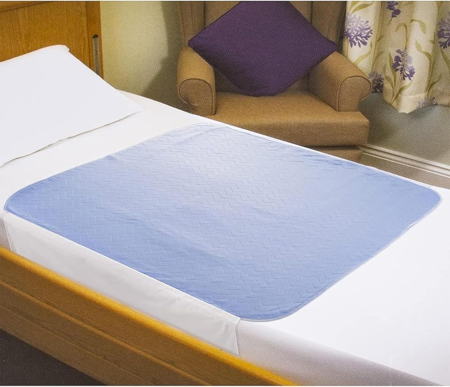 2 x Easy Care Solutions | Washable Bed Pad Protector | with Tucks/Flaps | 85 cm...