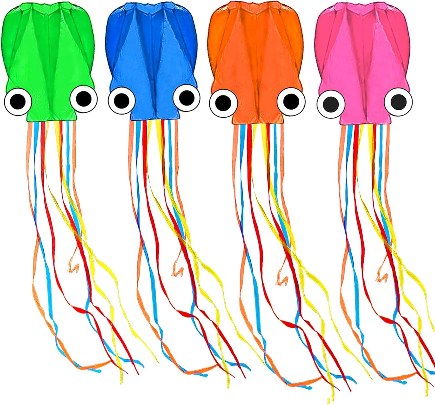 Octopus Kites for Kids & Adults Easy to Fly, 24”x 158” Large Soft Kite Kit for B...