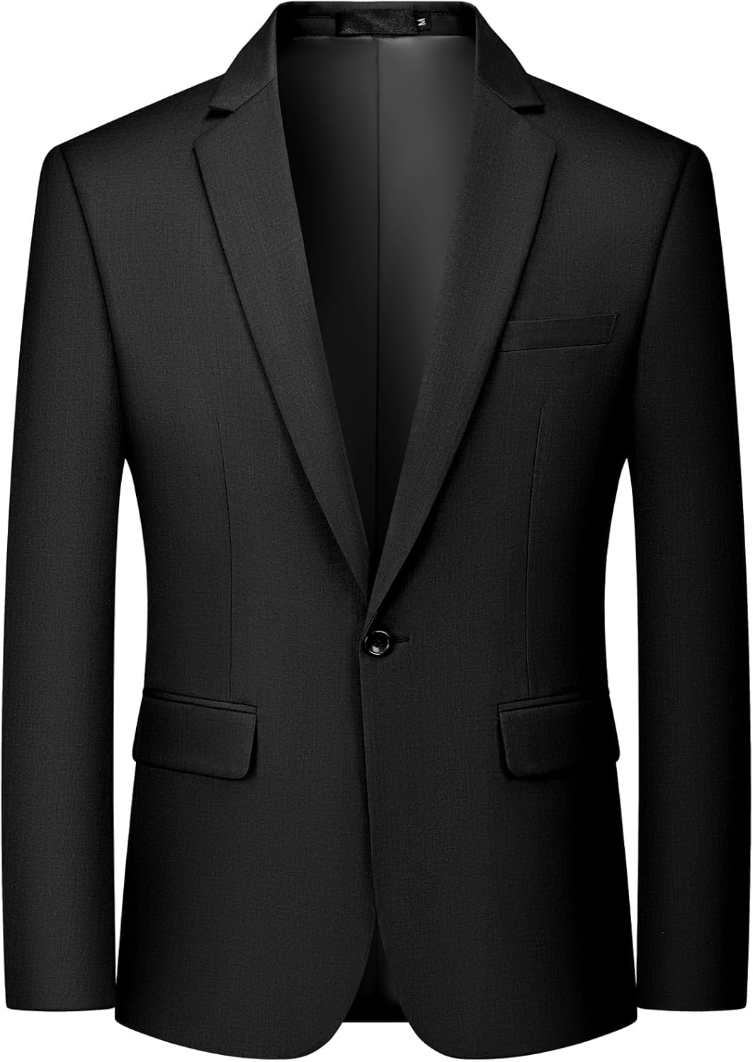 MAGE MALE Men's One Button Suit Jacket Elegant Solid Color Blazers Slim Fit Ligh...