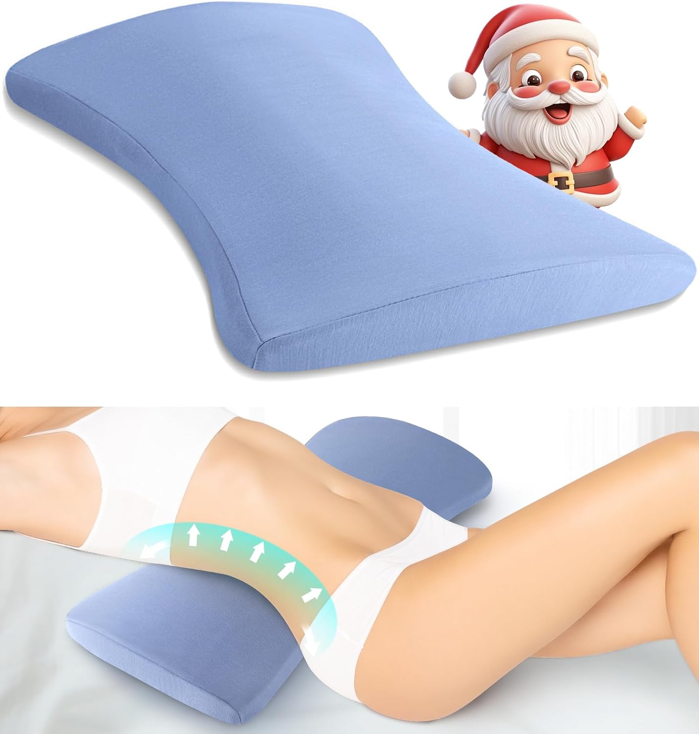 Lumbar Support Pillow for Bed Relief Back Pain: Lower Back Pillow for Sleeping -...