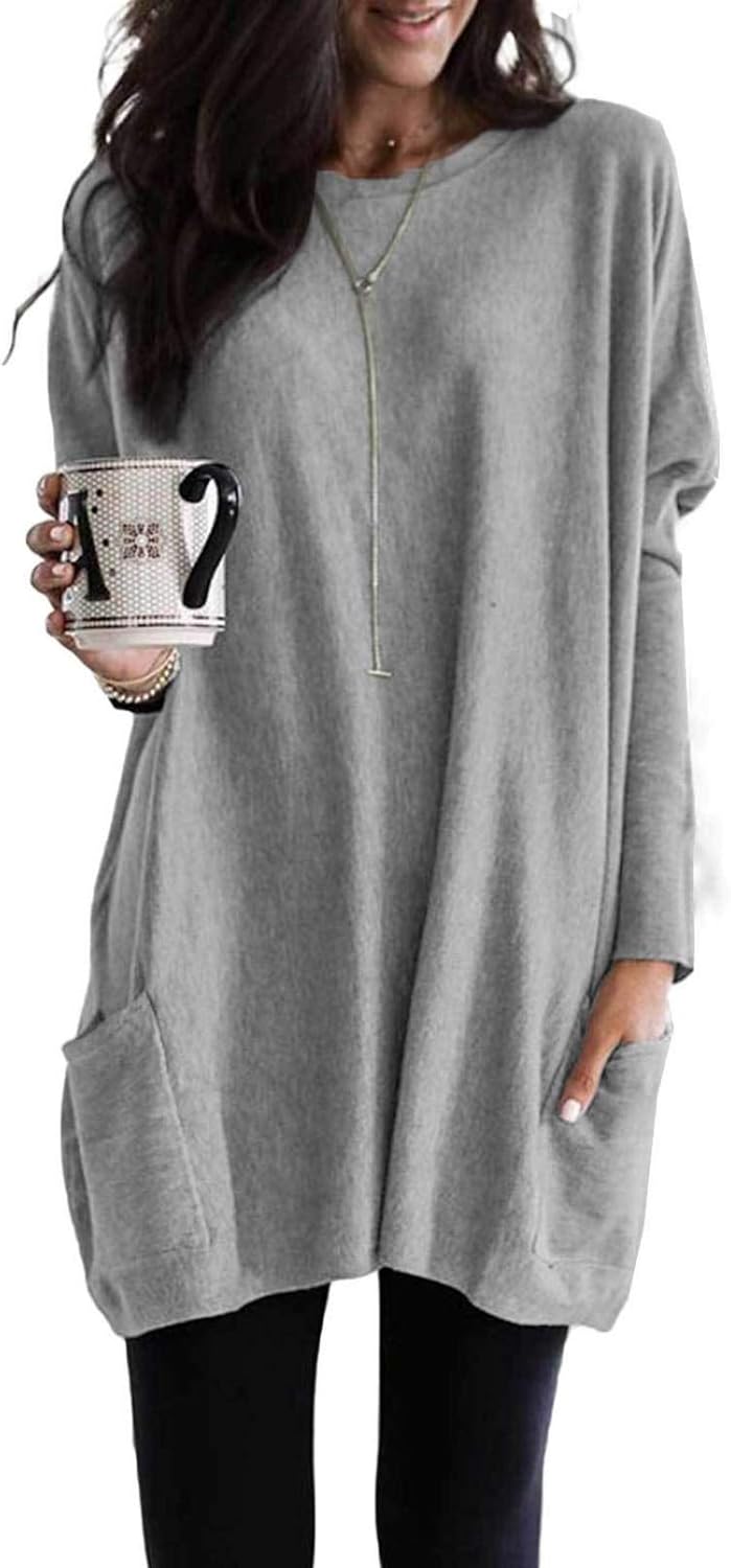 Dokotoo Womens 2025 Spring Outfits Casual Long Sleeve Shirts Lightweight Sweatsh...