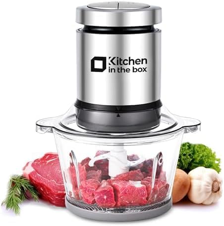 Kitchen in the box Mini Food Processors,400W Powerful Mini Meat Grinder & Food C...