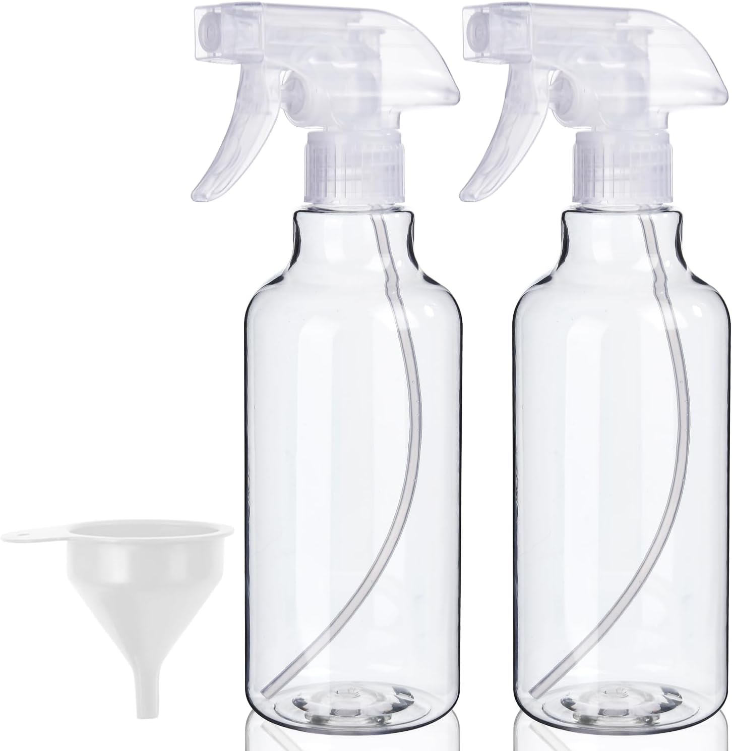 Plastic Spray Bottles, 2-Pack, 16.9 Oz, Mist & Stream, Heavy Duty Spraying, Empt...