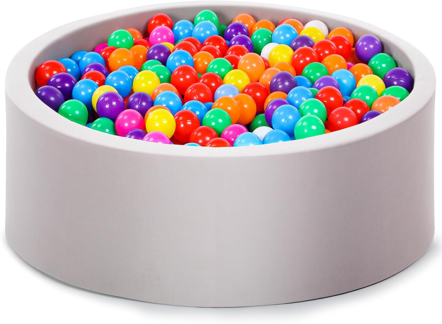 Foam Ball Pit for Toddlers, Large Baby Ball Pit for Babies with Soft Memory Spon...