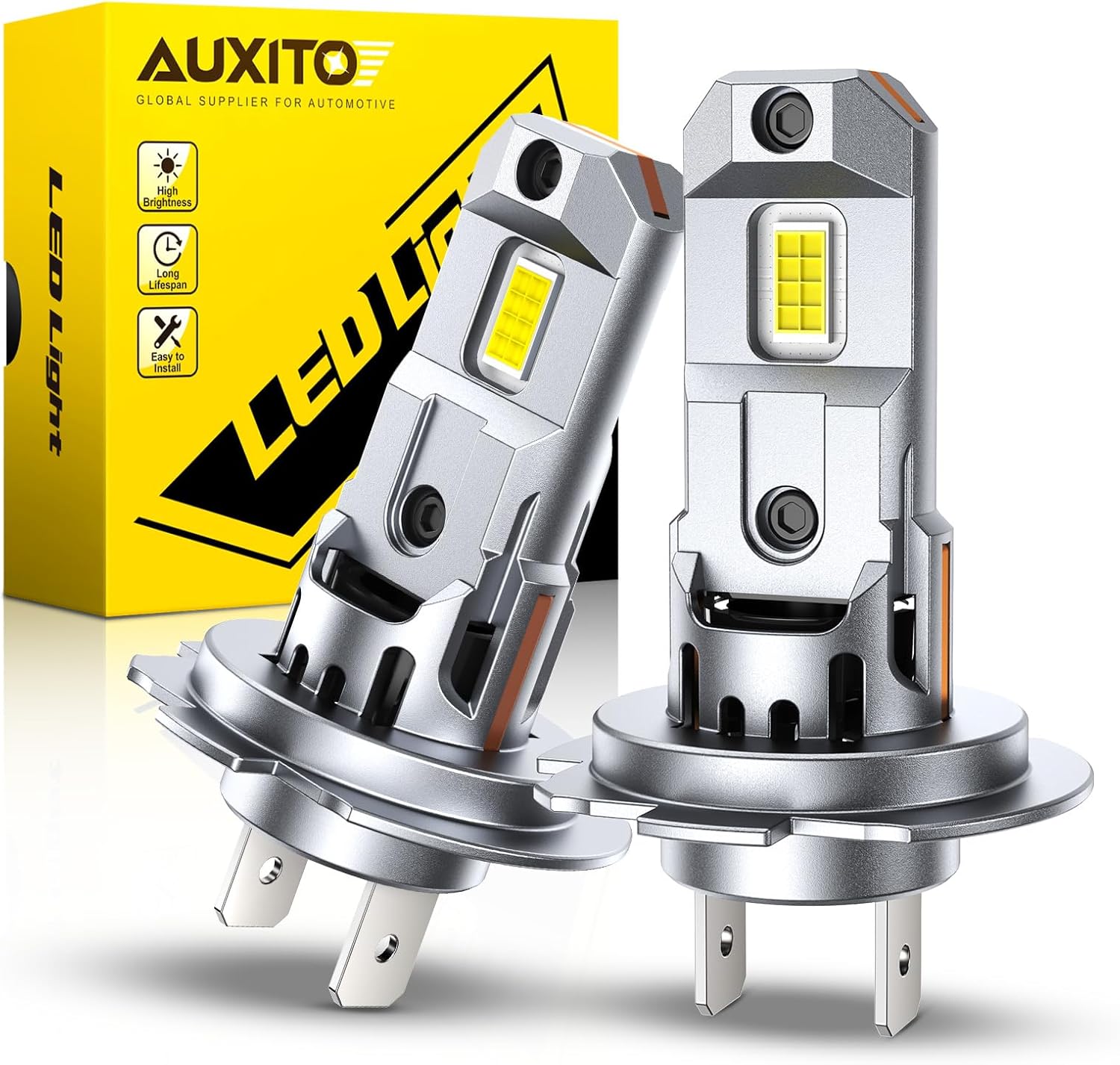 AUXITO 2025 Upgraded H7 Bulbs, 22000LM 700% Ultra Brightness, 1:1 Halogen Size,...