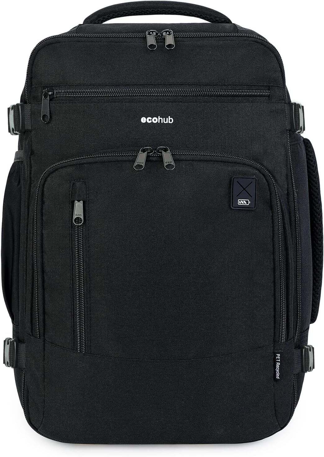 ECOHUB Ryanair Cabin Bag 40x20x25 Travel Hand Luggage Backpack Recycled PET Eco...