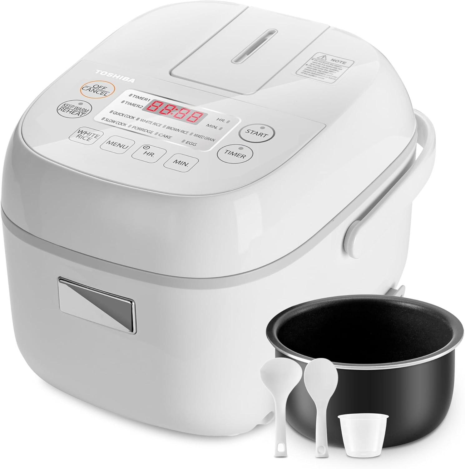 Toshiba Mini Rice Cooker, 3 Cups Uncooked Small Ri...