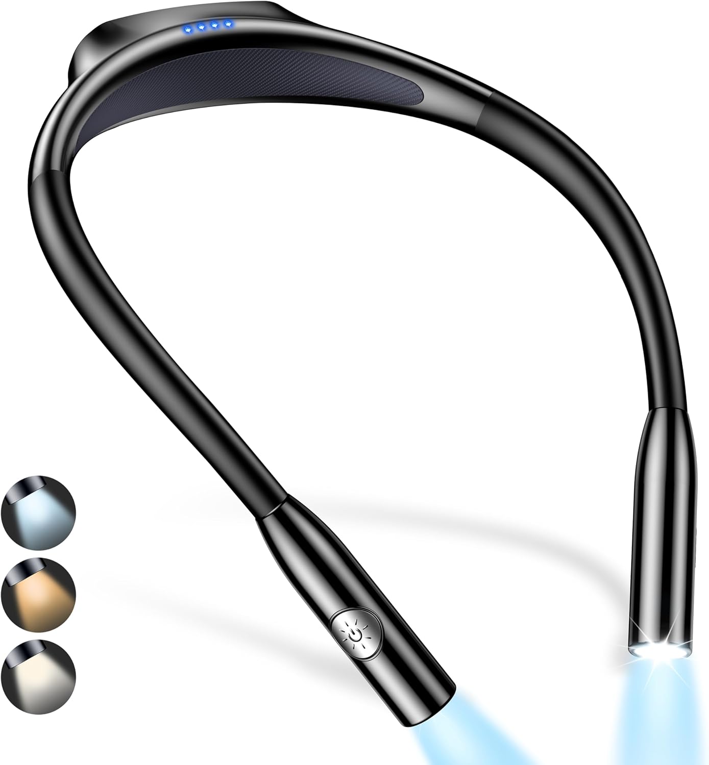 Gritin LED Neck Reading Light,Book Light for Reading in Bed-Eye Caring 3 Colors,...