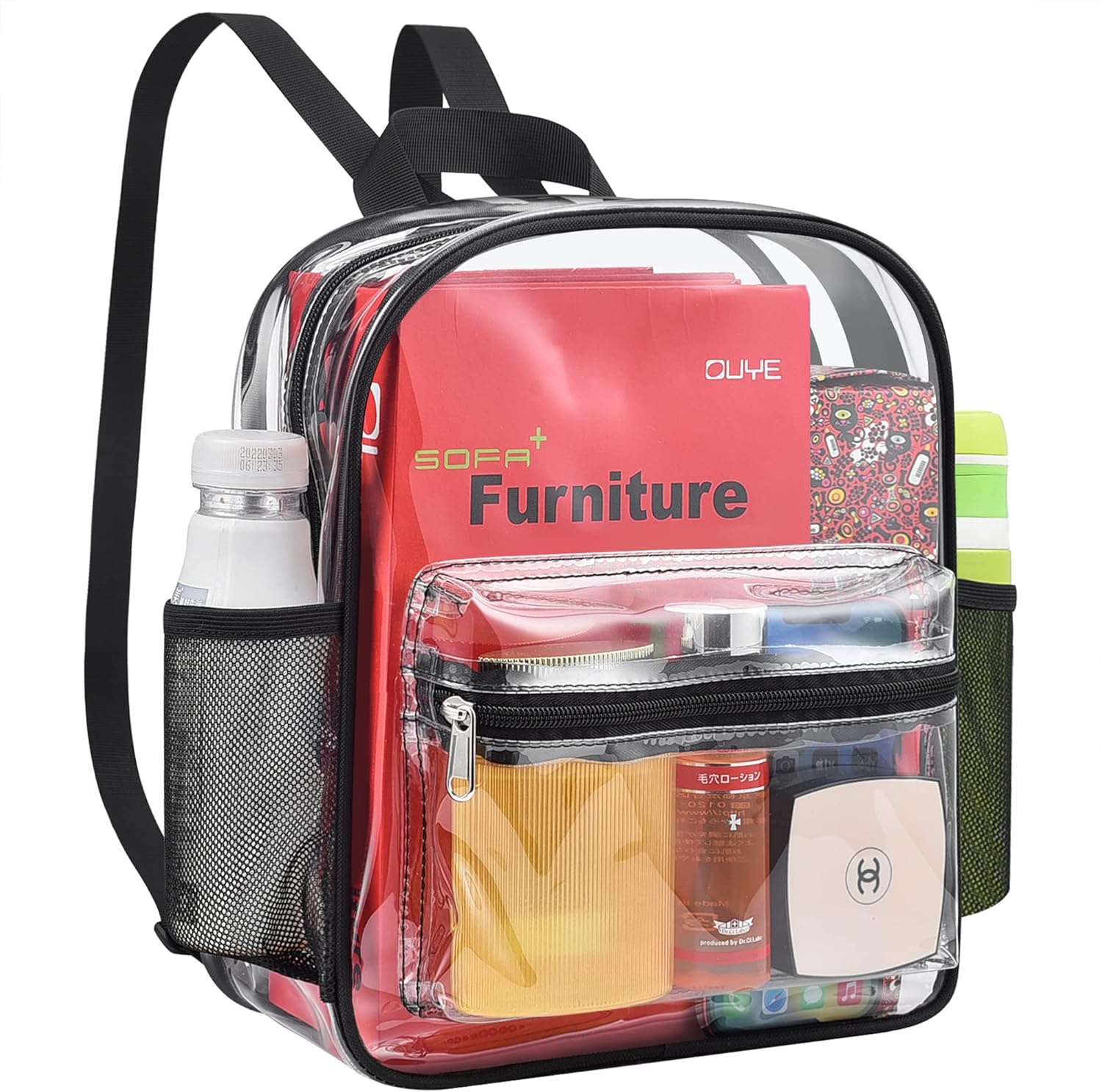 MAY TREE Clear Backpack for Stadium Events, 12x11x4.5 Inch Small Clear Backpack...