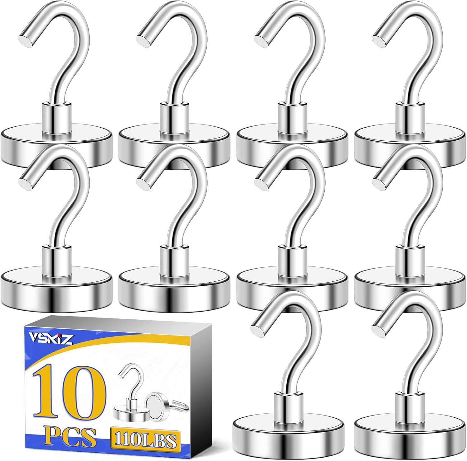110Lbs Heavy Duty Magnetic Hooks, Special Strong Magnets Pack for Cruise Cabins,...