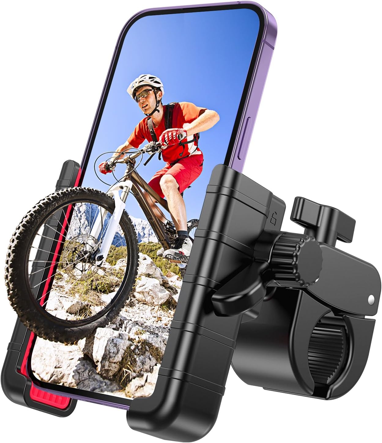 Bike Phone Mount Holder, [Camera Friendly] Motorcycle Phone Mount for Electric S...