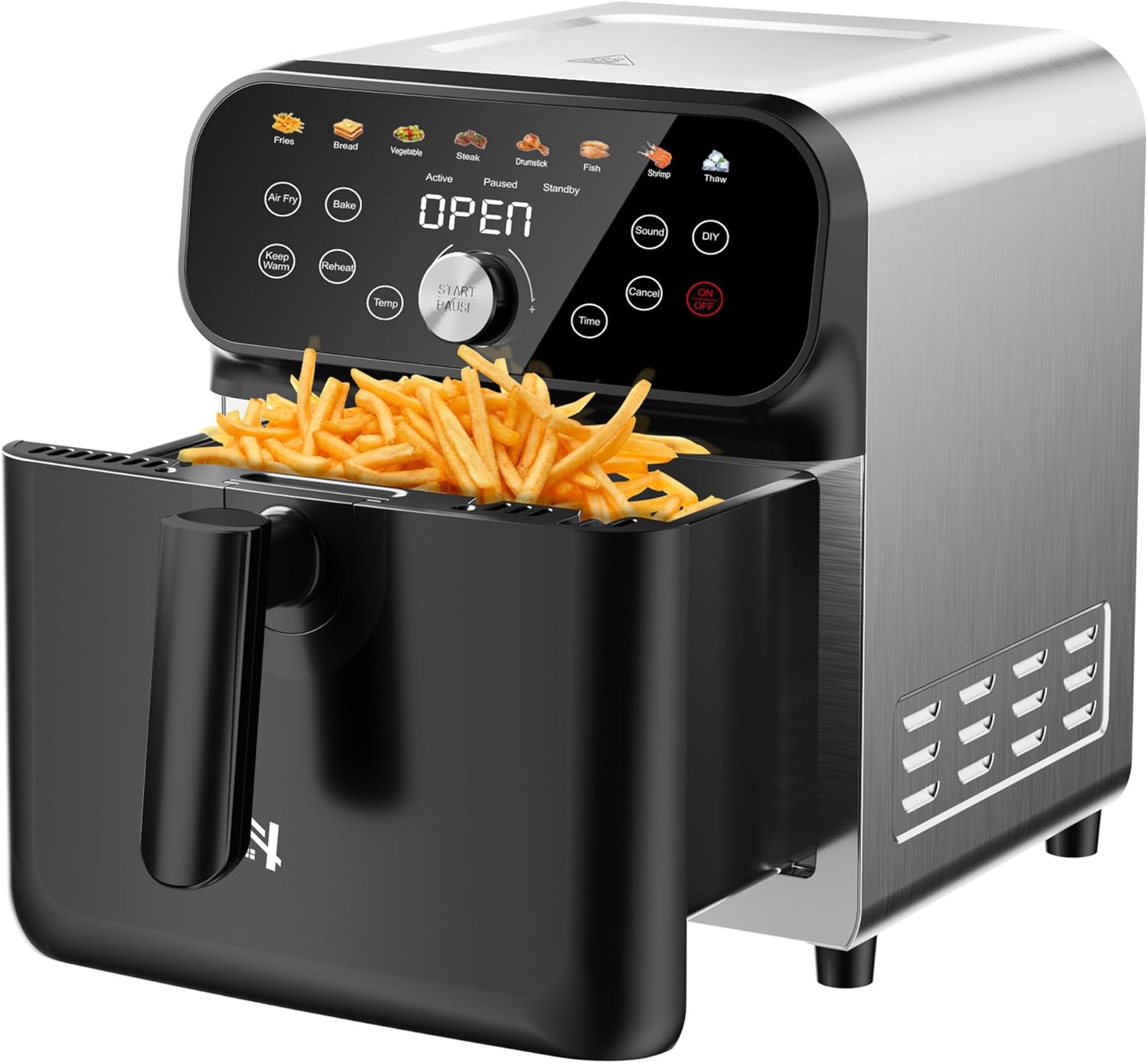 Air Fryer, 6QT Air Fryer Oven with LED Digital Touchscreen, 12 Preset Cooking Fu...