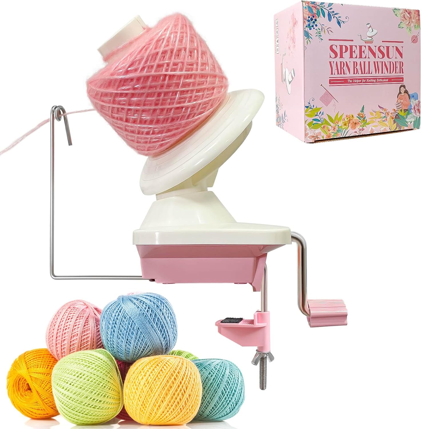Yarn Winder, Yarn Ball Winder, Easy-to-Install and Efficiently Yarn Cake Winder...