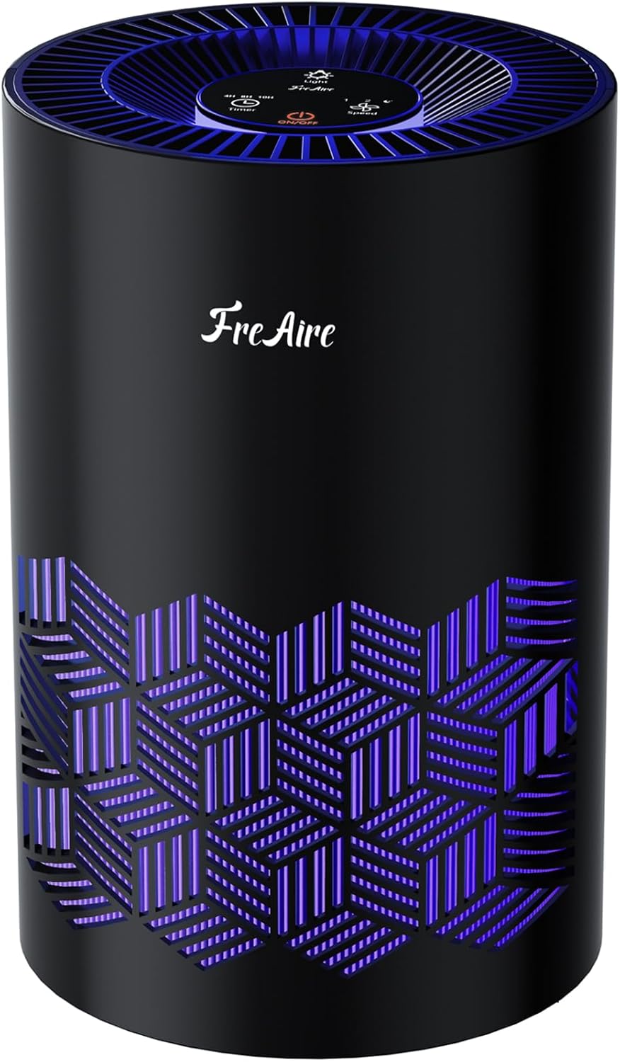 FreAire Air Purifiers, HEPA Air Purifier for Bedroom with RGB Lights Air Purifie...