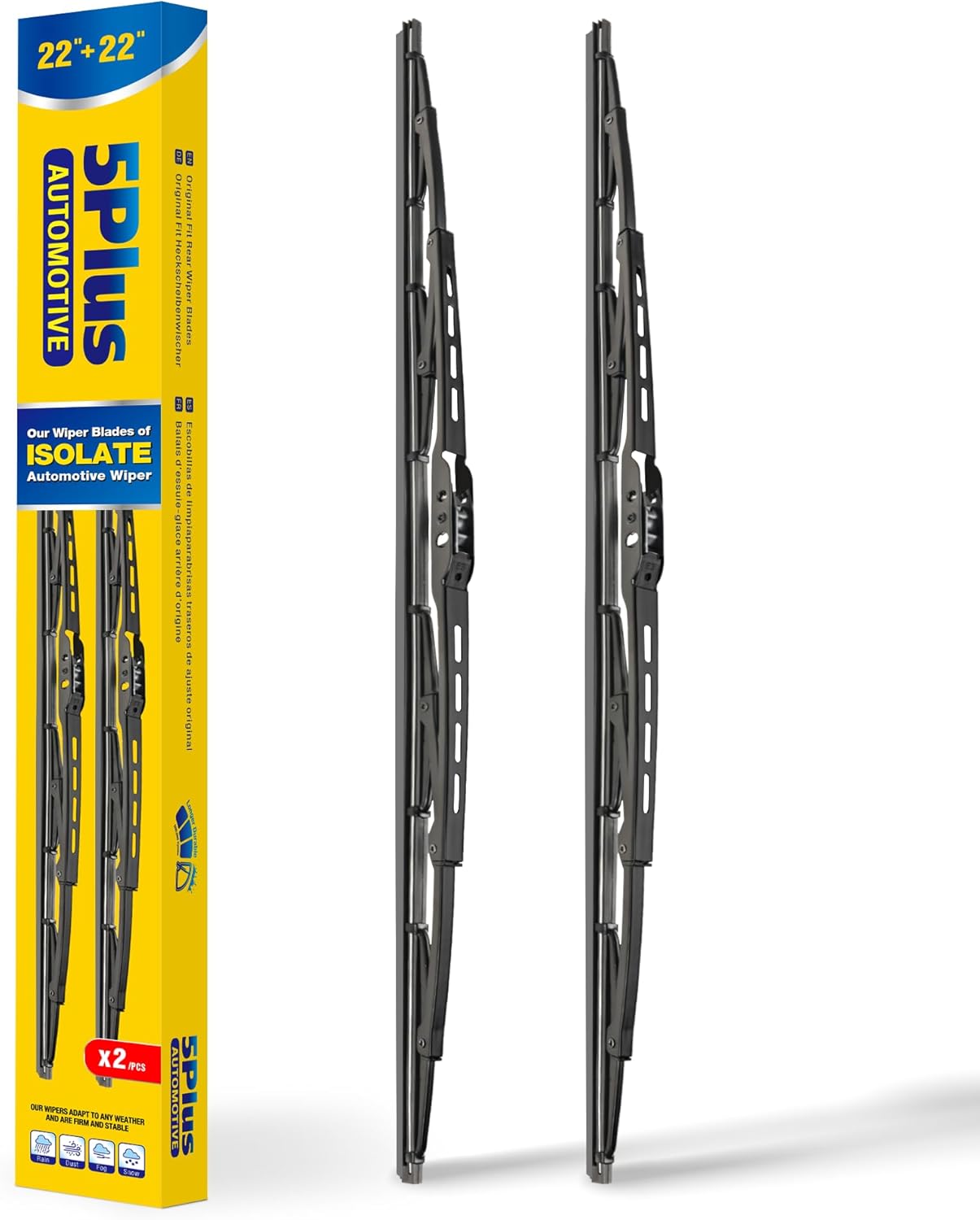 5 PLUS® 22" Wiper Blades 2 Pack Replacement for Ford F150 F250 F350 F450 F550 20...