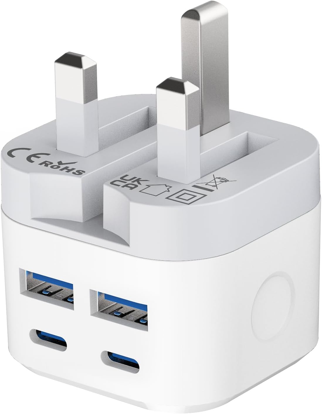 USB C Plug, Multi USB Plug Fast Charge UK Fold Away 4-Port Charing Plug Dual Typ...