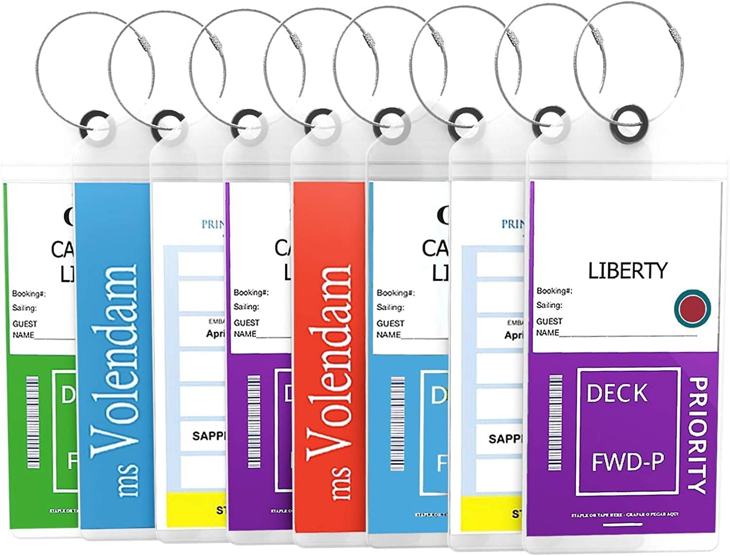 Highwind Clear Plastic Cruise Luggage Tags for Suitcases - Compatible with All C...