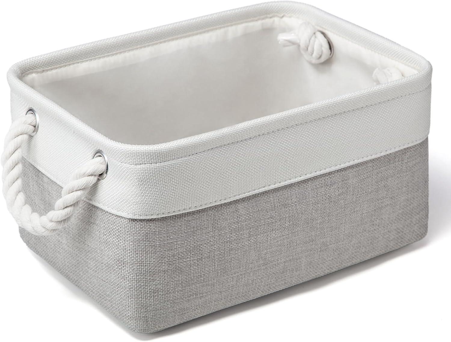 Small Storage Baskets With Handles, Fabric Canvas Material Storage Box for Home...