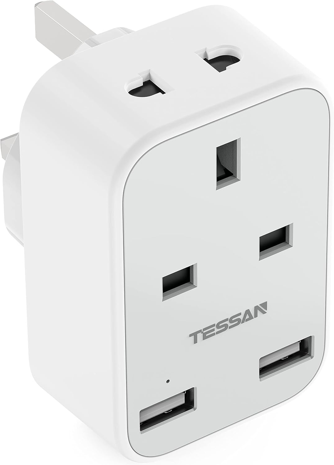 Shaver Plug Adaptor UK with Double USB, TESSAN Toothbrush Shaver Adapter, 2 Pin...