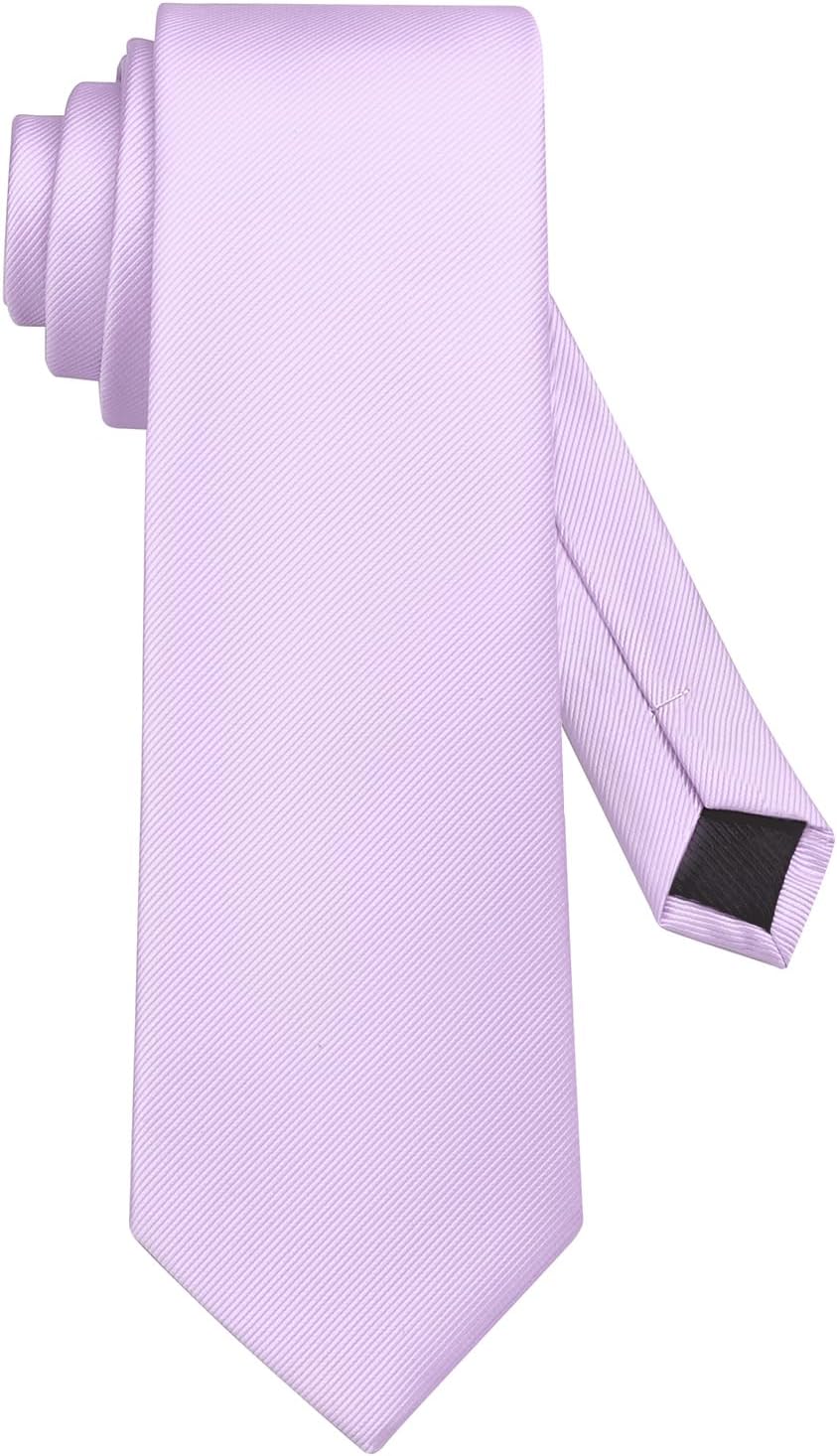 DecTwig Men's Ties Solid Color Formal Neckties 3.15" (8CM) Black Ties For Men 01...