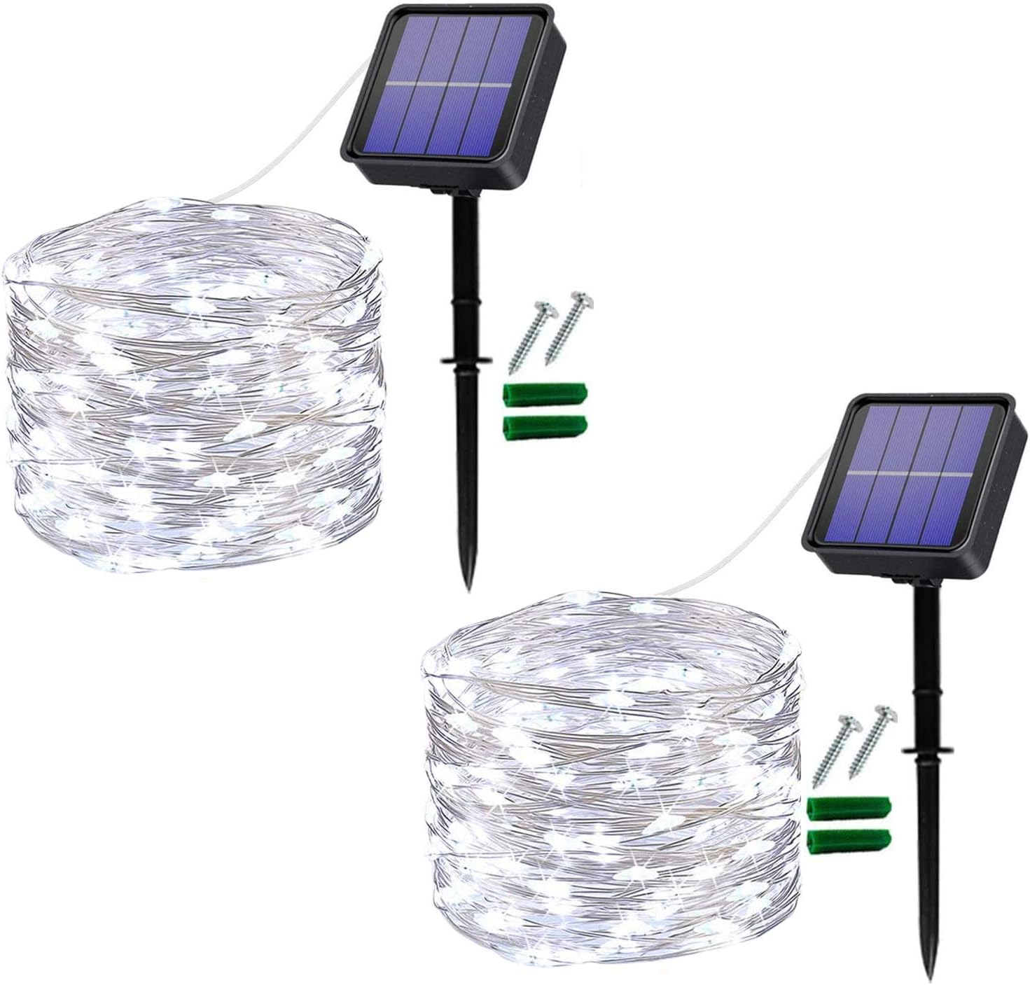 Useber Solar Lights Outdoor Waterproof, 2X14M Total 240LED Garden Solar Fairy Li...