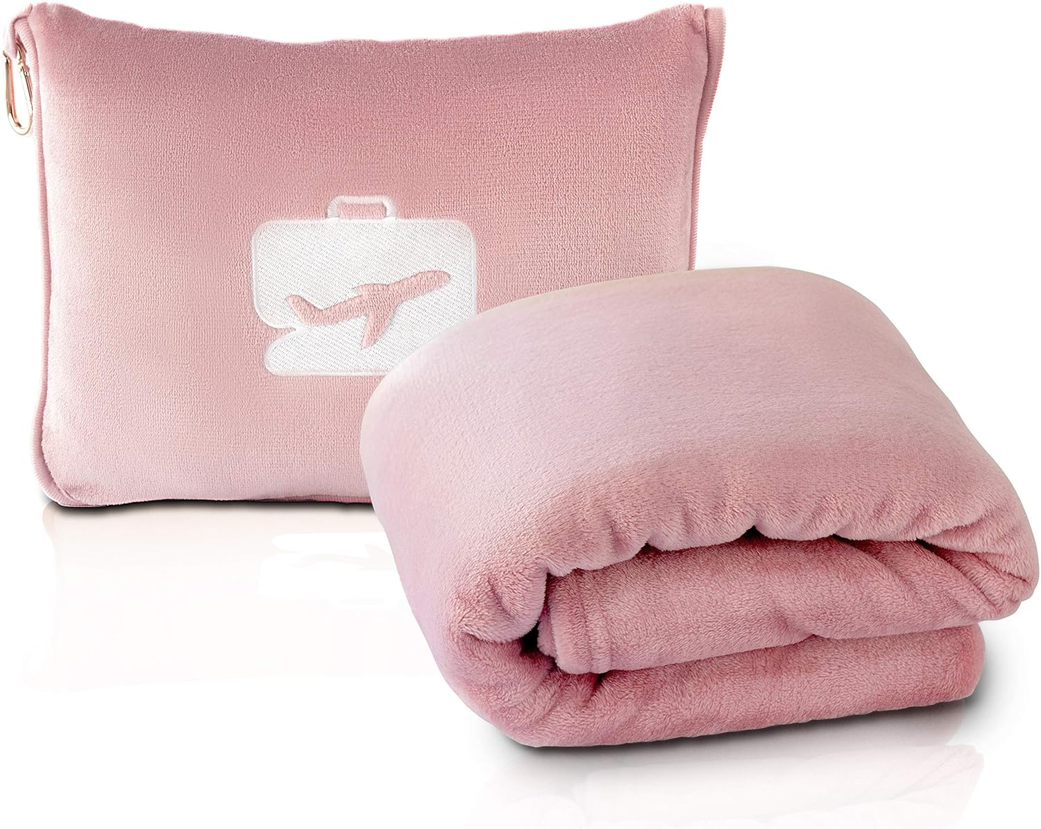 EverSnug Travel Blanket and Pillow - Ultra-Soft, Compact & Lightweight, 65x40 In...