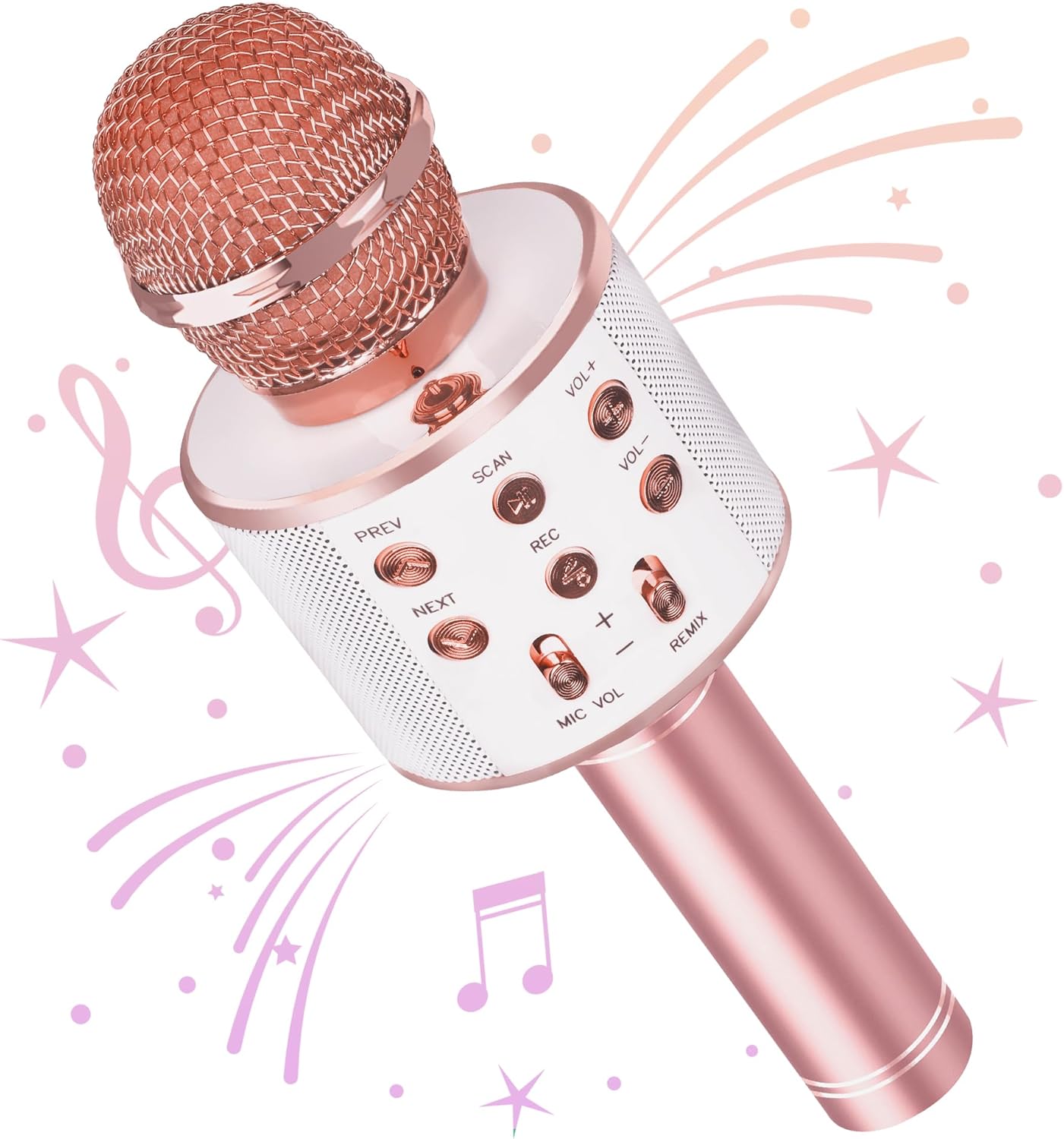Wowstar Wireless Microphone, Karaoke Bluetooth Microphone for Kids Adults, Porta...