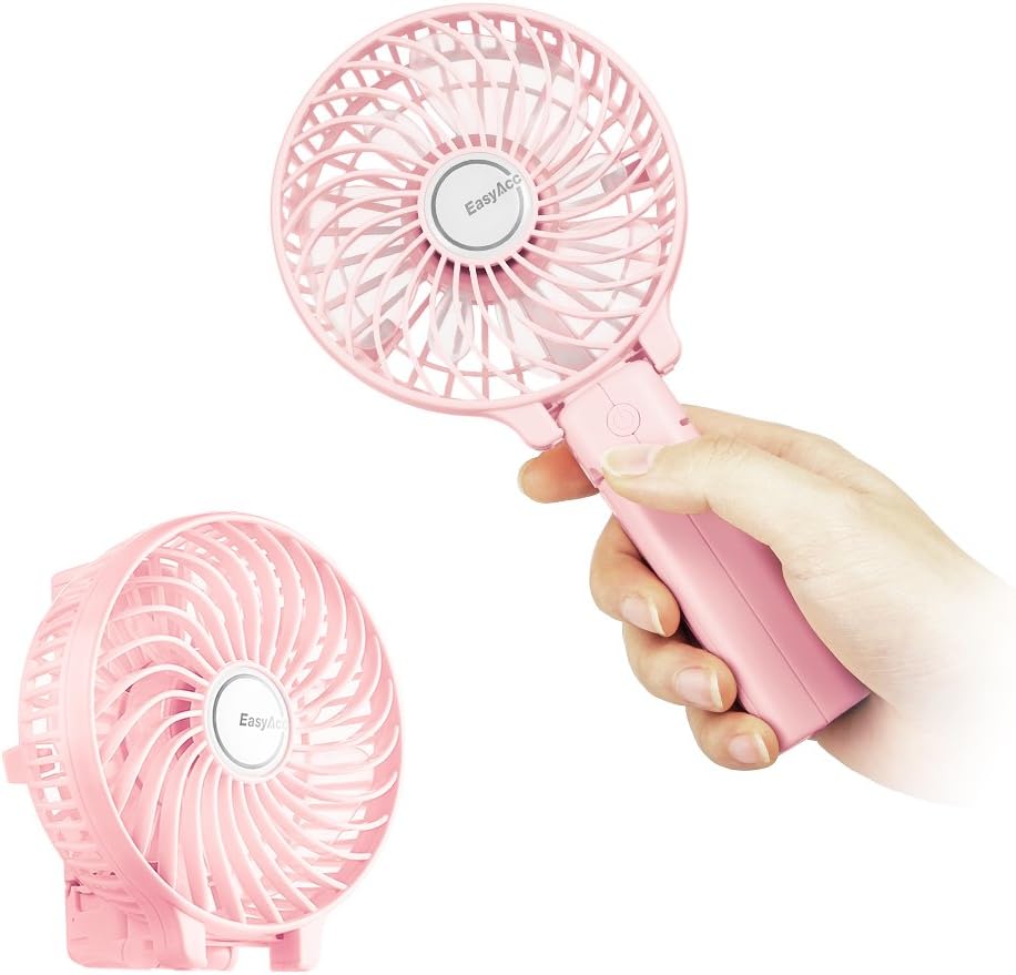 EasyAcc Handheld Electric USB Fans Mini Portable Outdoor Fan with Rechargeable B...