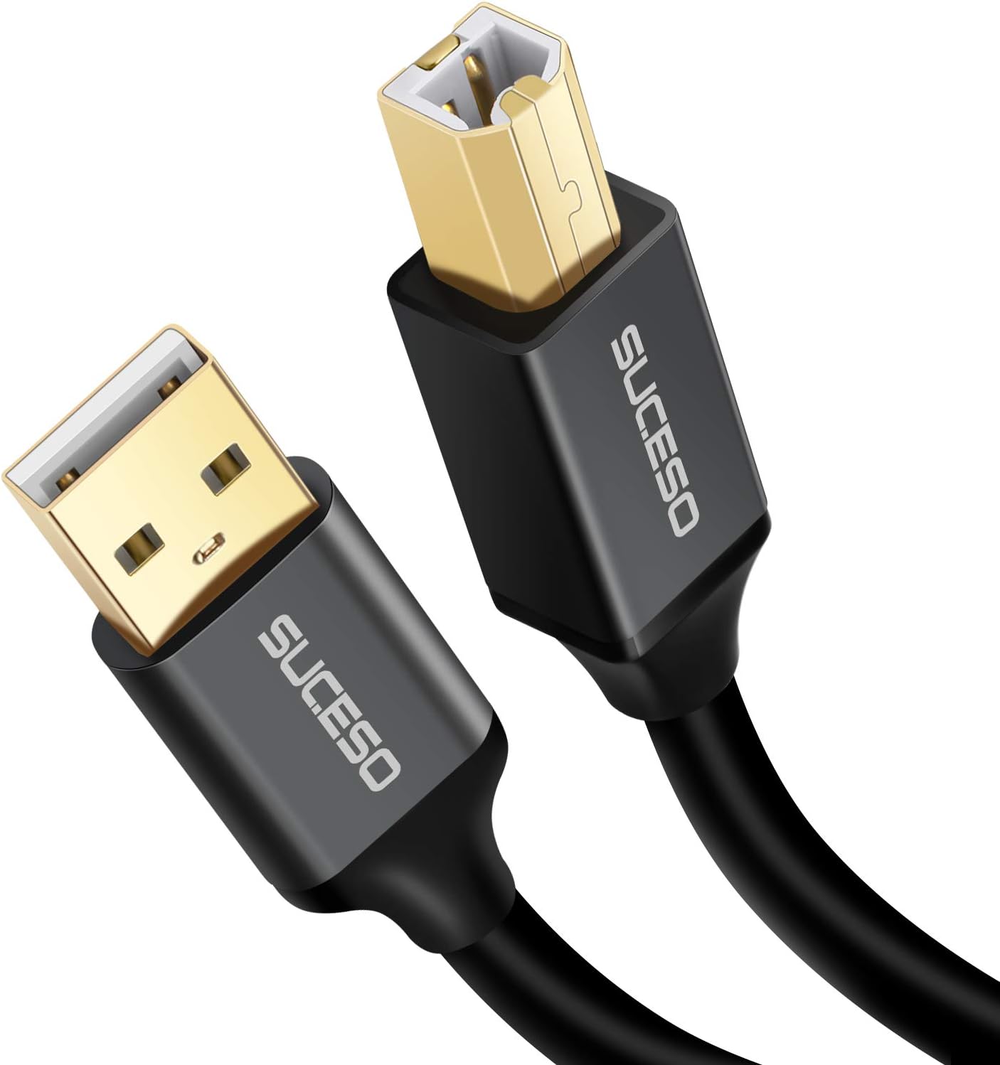 SUCESO Printer Cable USB 2M/6.5FT USB 2.0 Type A Male to B Male Printer Scanner...