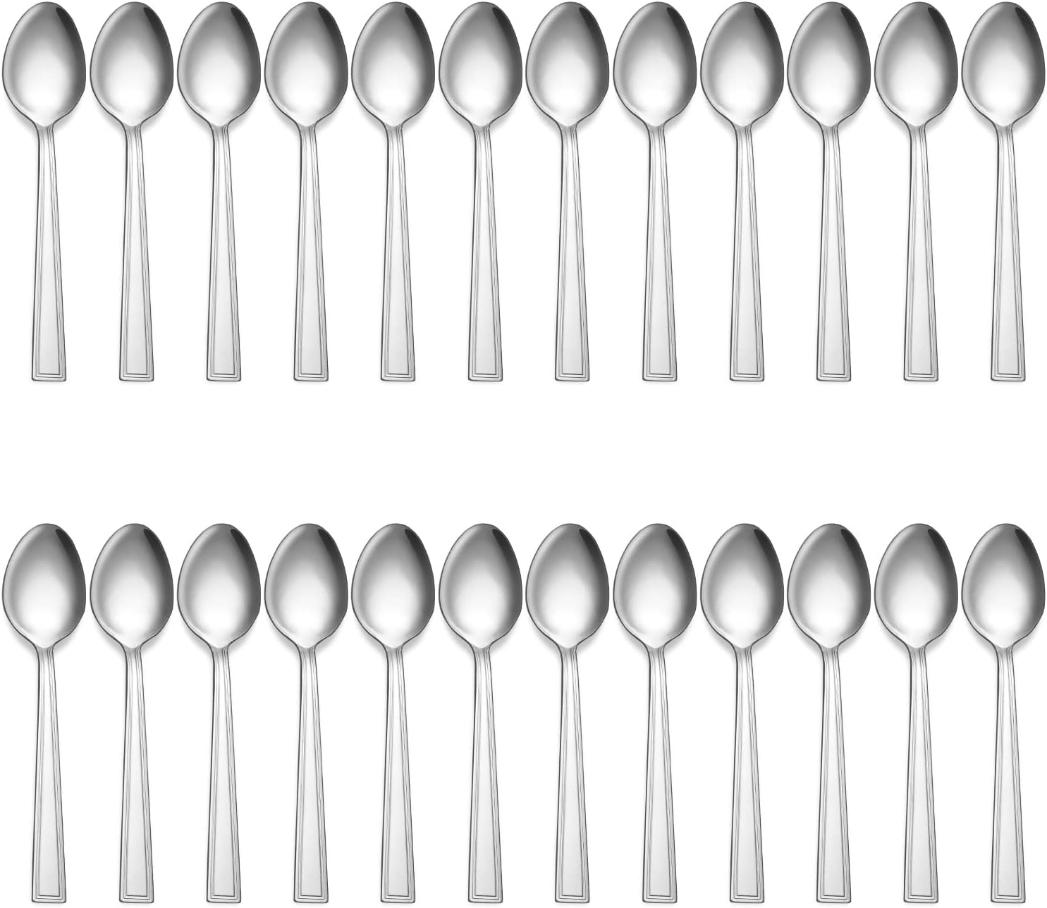 Teaspoons (5.4"), Hunnycook 24 Pieces Stainless Steel Tea Spoons Set, Mirror Pol...