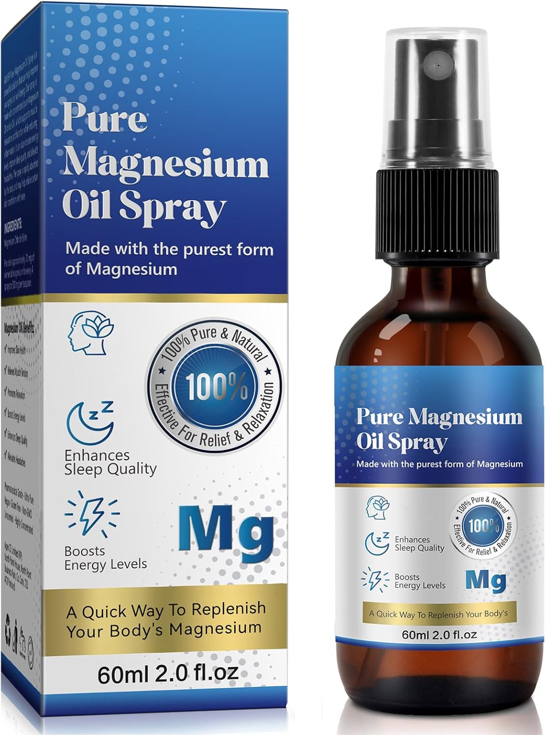 Magnesium Spray, Magnesium Oil for Feet, Pure Magnesium Oil Spray for Sleep, Top...