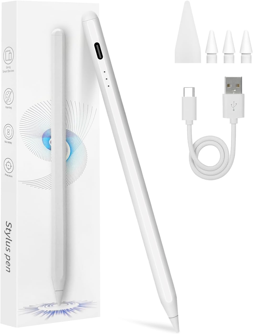 Stylus Pens for ipad 2018-2024,Jsdoin Bluetooth USB-C Fast Charging Pencil with...