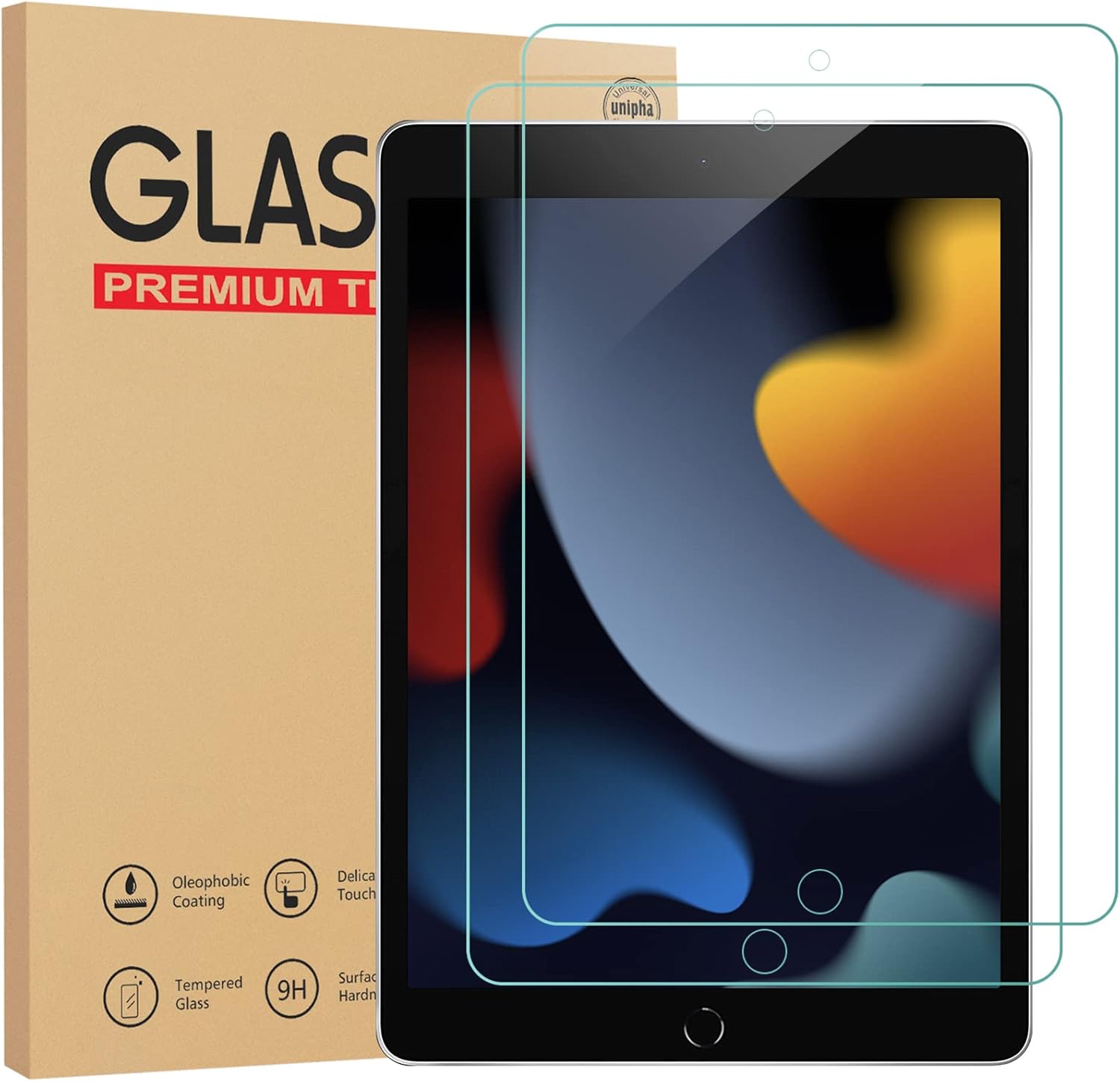 Gerutek 2-Pack Screen Protector for iPad 9th/8th/7th Generation, [Tempered Glass...