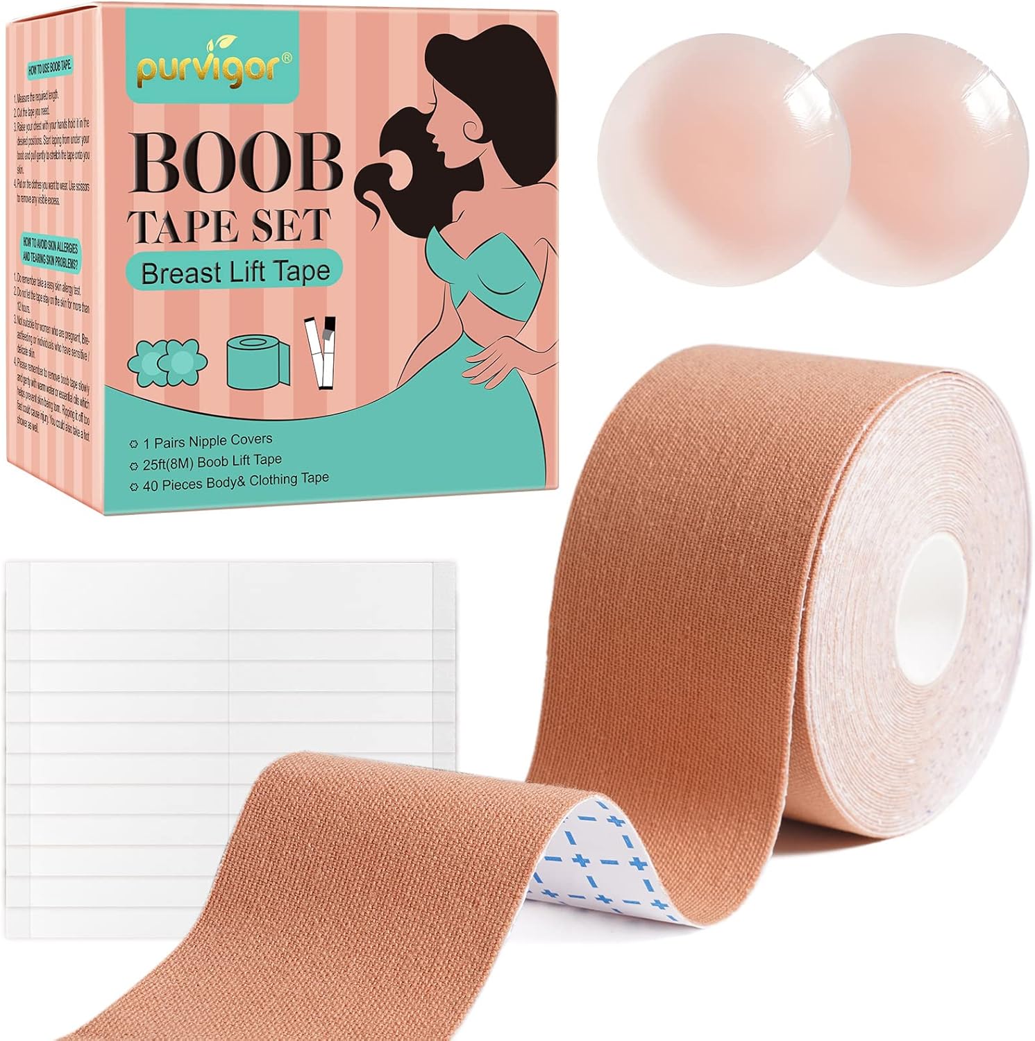Boob Tape, Bob Tape for Large Breasts, 8M Invisibl...
