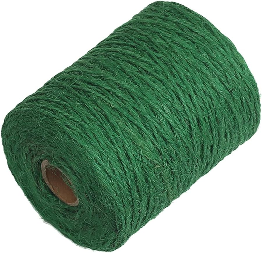 Vivifying 656 Feet Green Garden Twine, 2mm Jute Twine String for Climbing Plants...