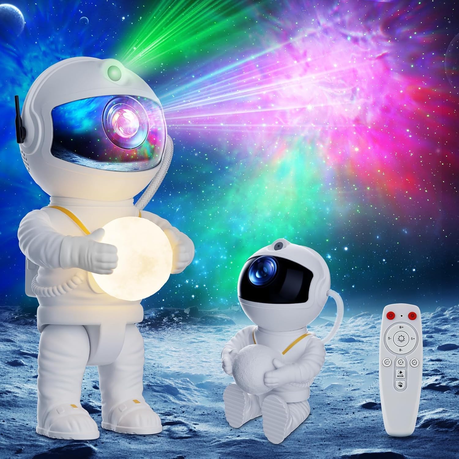Astronaut Galaxy Projector, Astronaut Star Projector Light with Nebula, 8 Light...