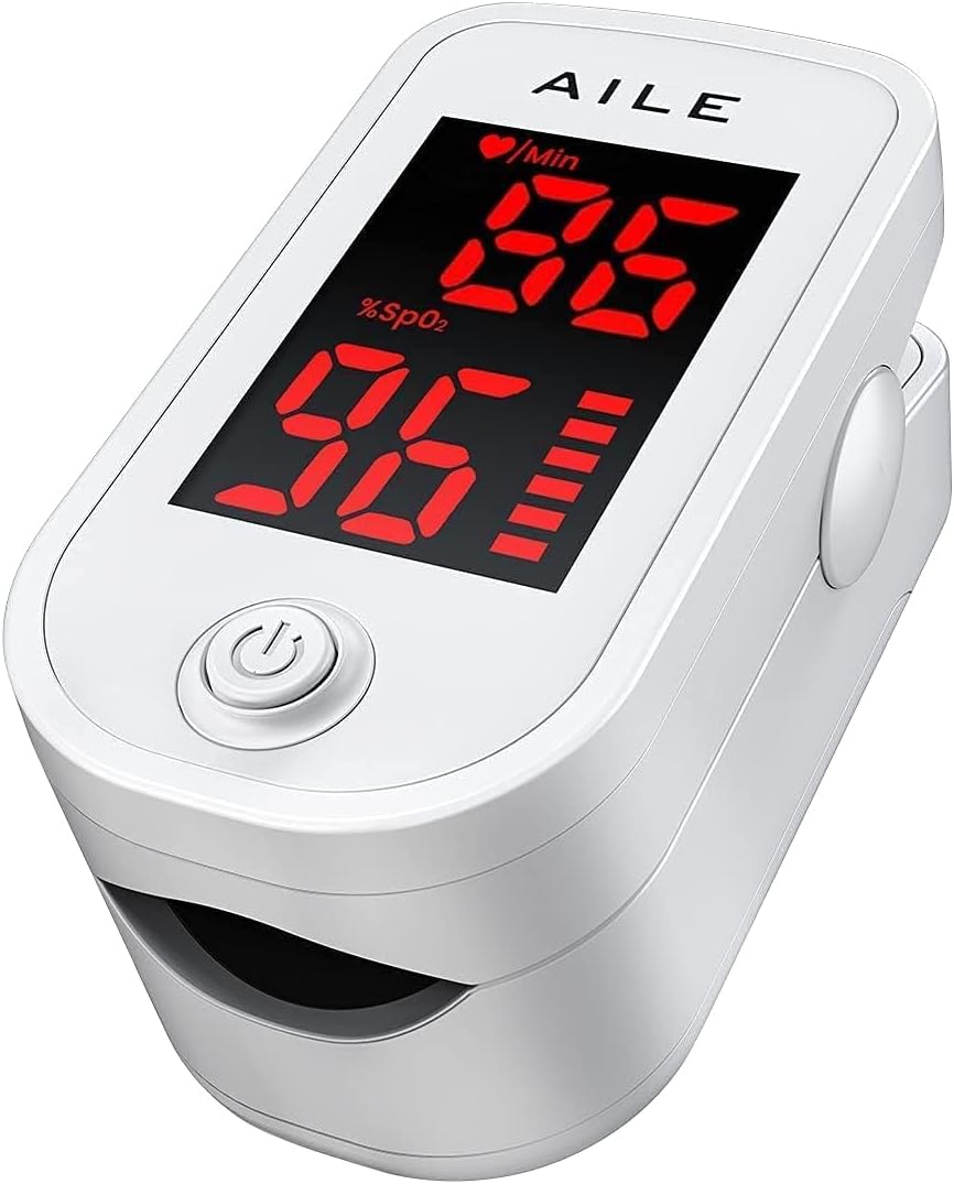 AILE Oxygen Monitor Finger Adults-Kids Heart Rate Monitor SpO2 Pulse Oximeter UK...