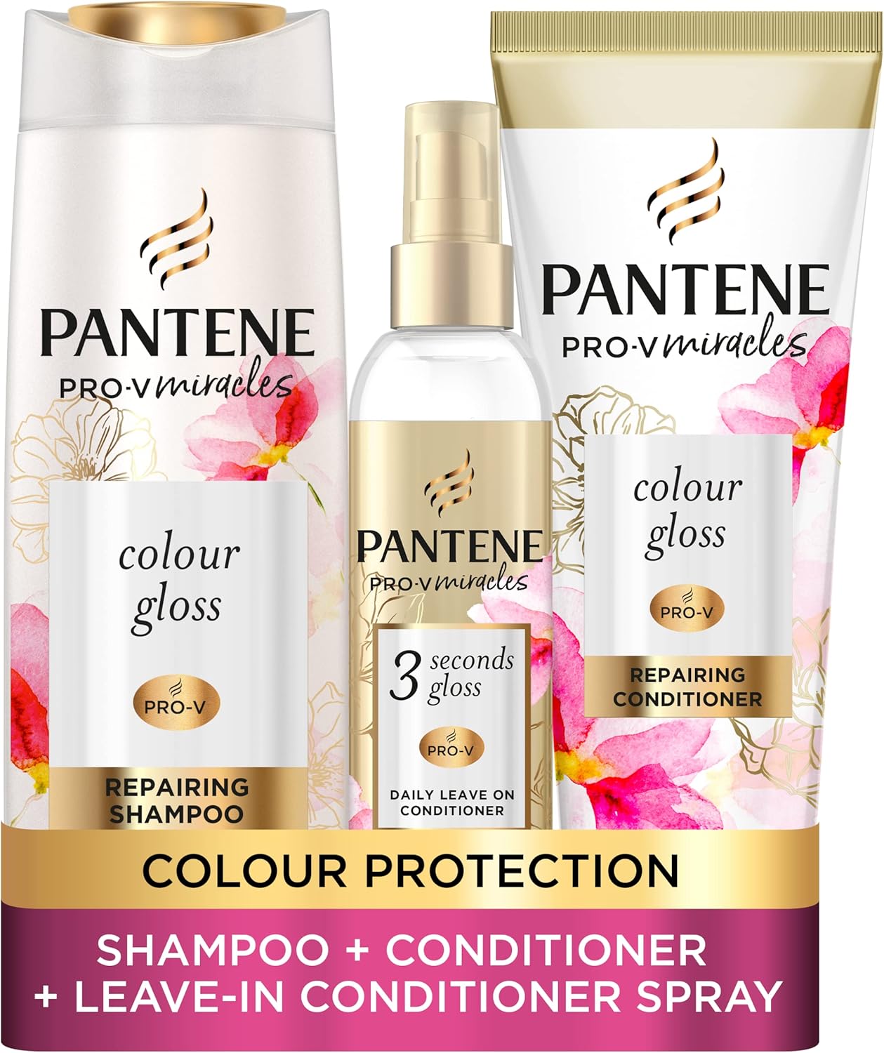Pantene Colour Shampoo And Conditioner Set + Leave-In Conditioner Spray With Bio...