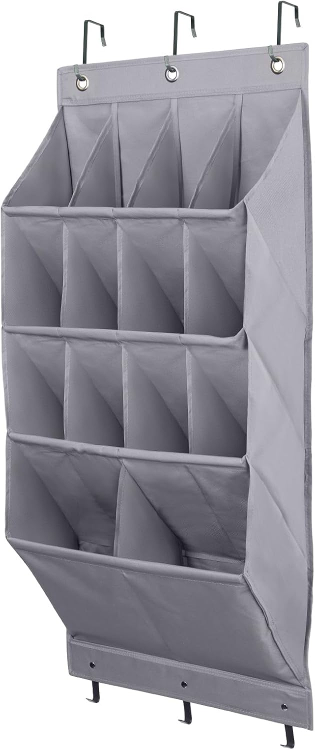 FENTEC Over Door Shoe Storage, Door Shoe Organizer 14 Pockets, Hanging Shoe Stor...