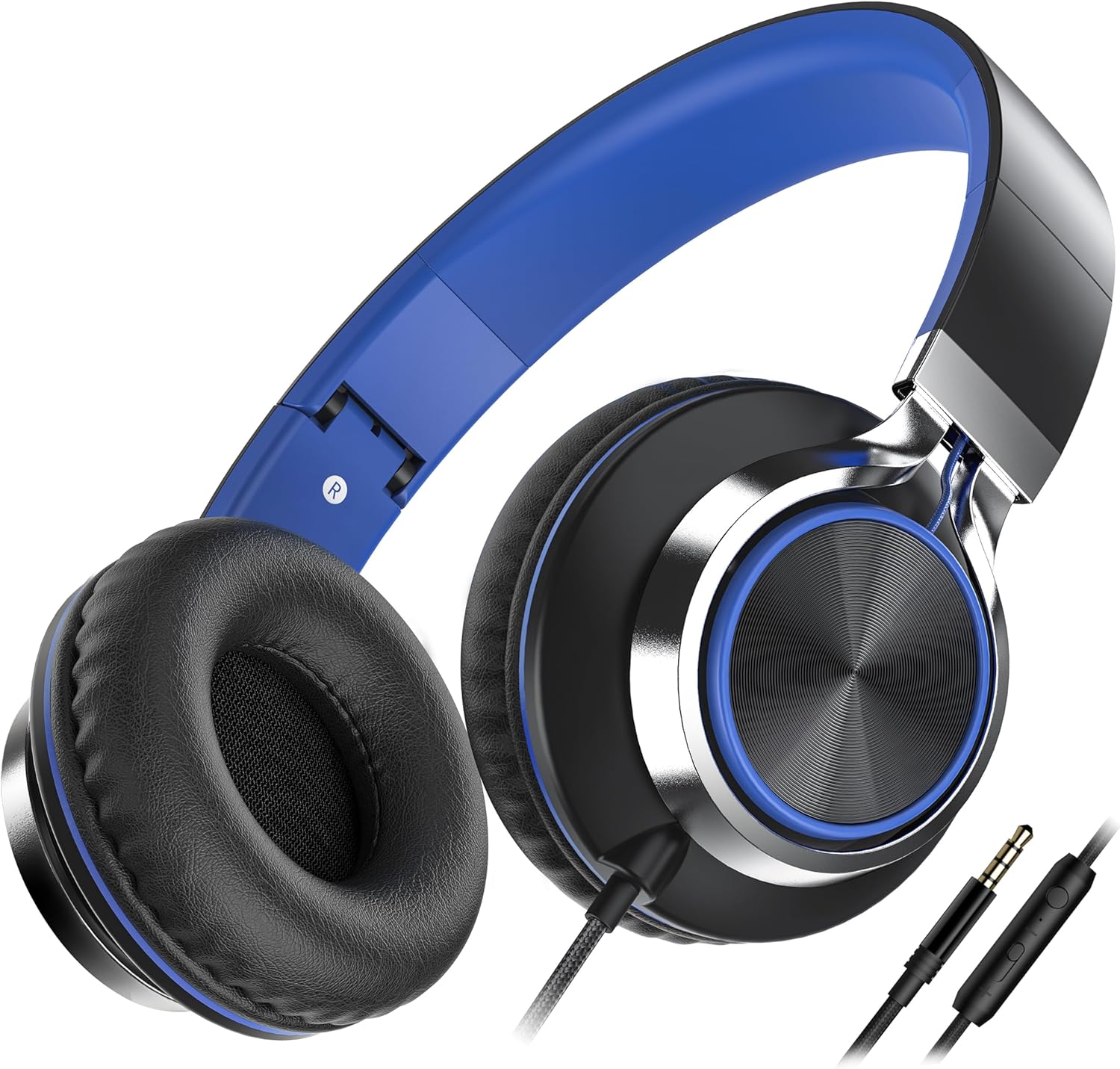 Ailihen C8 Headphones Wired with Microphone Foldable and Adjustable On-Ear Heads...