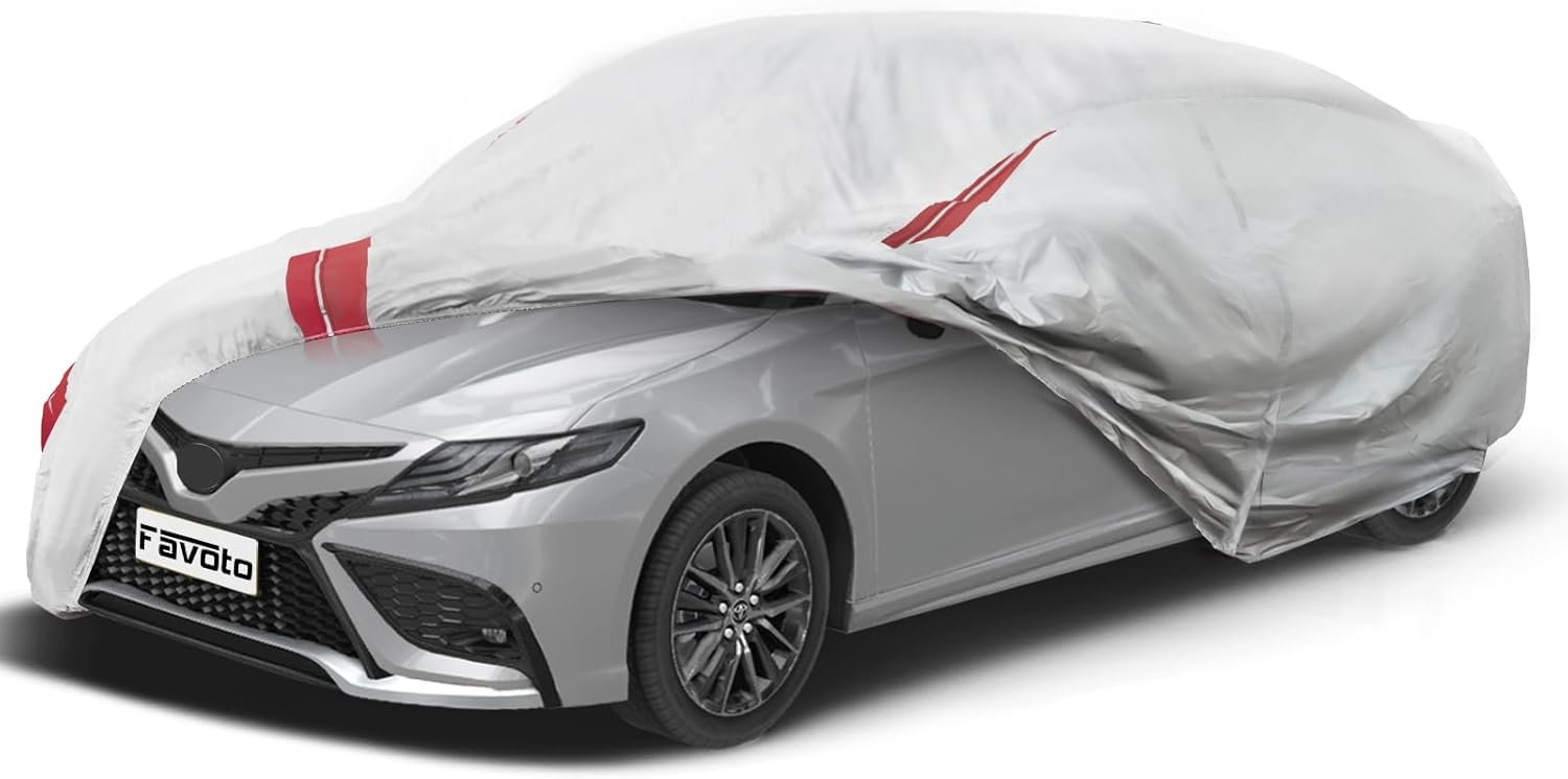 Favoto Sedan Car Cover Waterproof - Custom Fit for Toyota Camry (1996-2014) All...