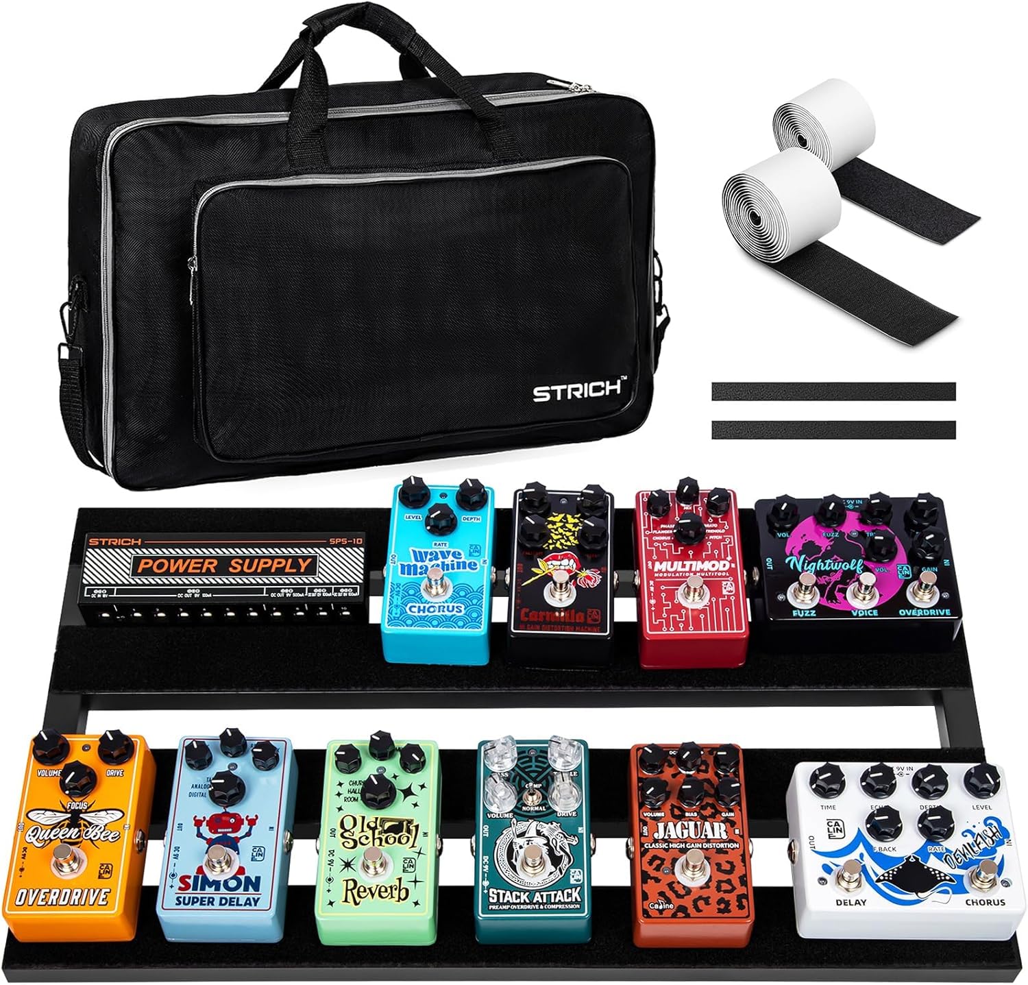 STRICH Guitar Pedal Board Aluminum Alloy 2.65lb Lightweight Effect Pedalboard 22...