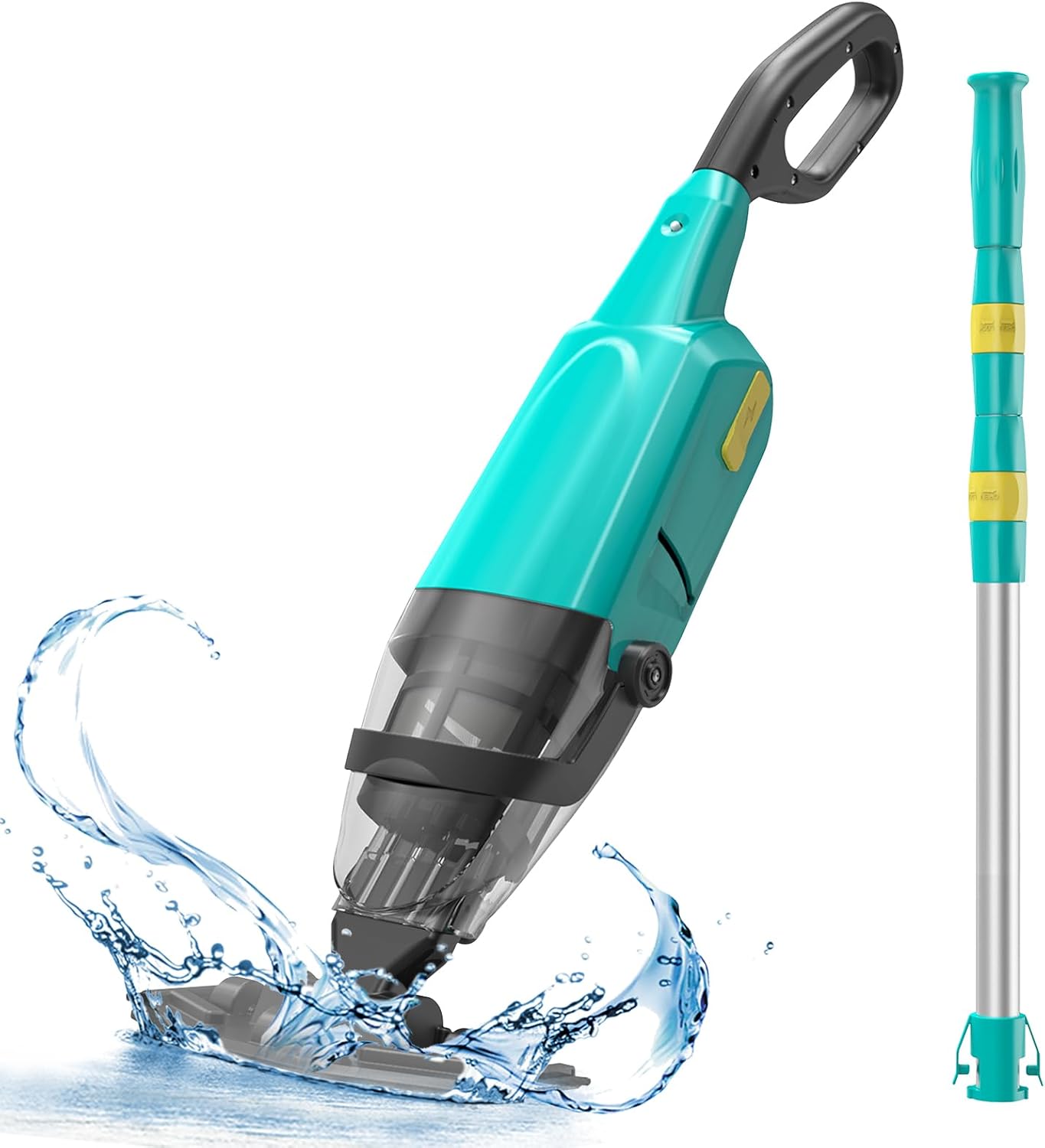 EFURDEN Pool Vacuum for Above Ground Pool, Cordless Handheld Rechargeable Pool C...