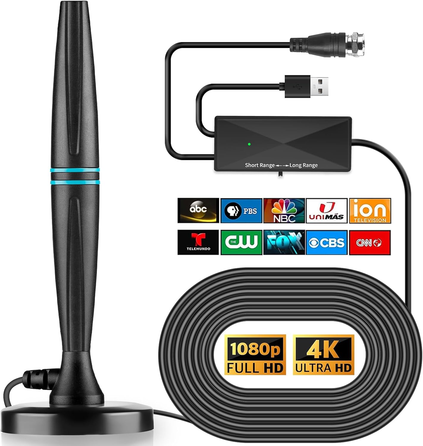 TV Antenna Indoor, Antenna for Smart TV Antenna for Local Channels, Support 4K 1...
