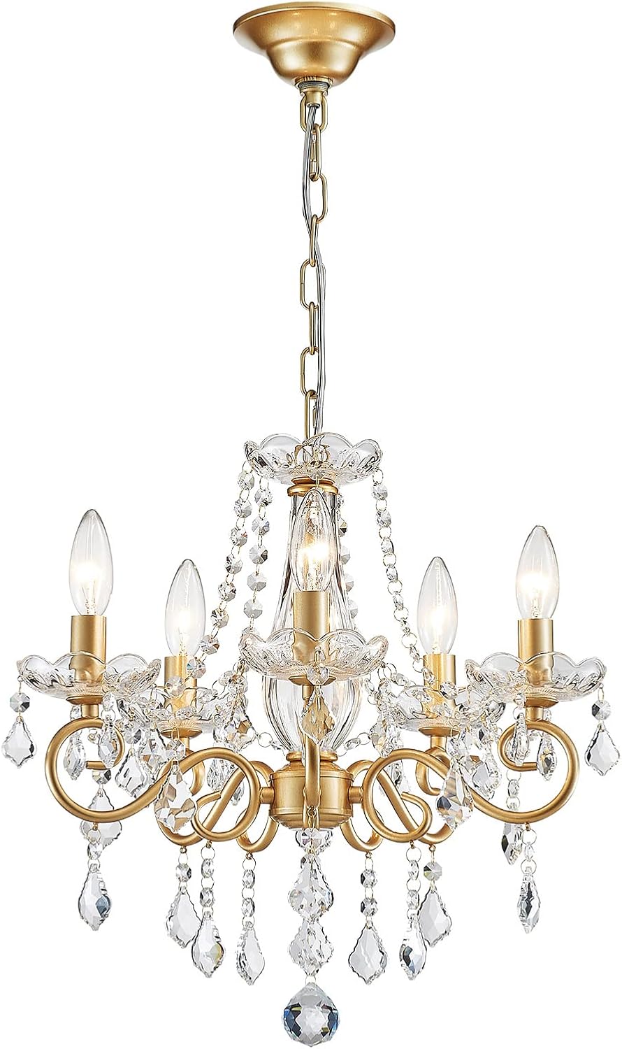 Elegant ANJIADENGSHI Mini Crystal Chandelier, Special Crystal Lighting with K9 C...