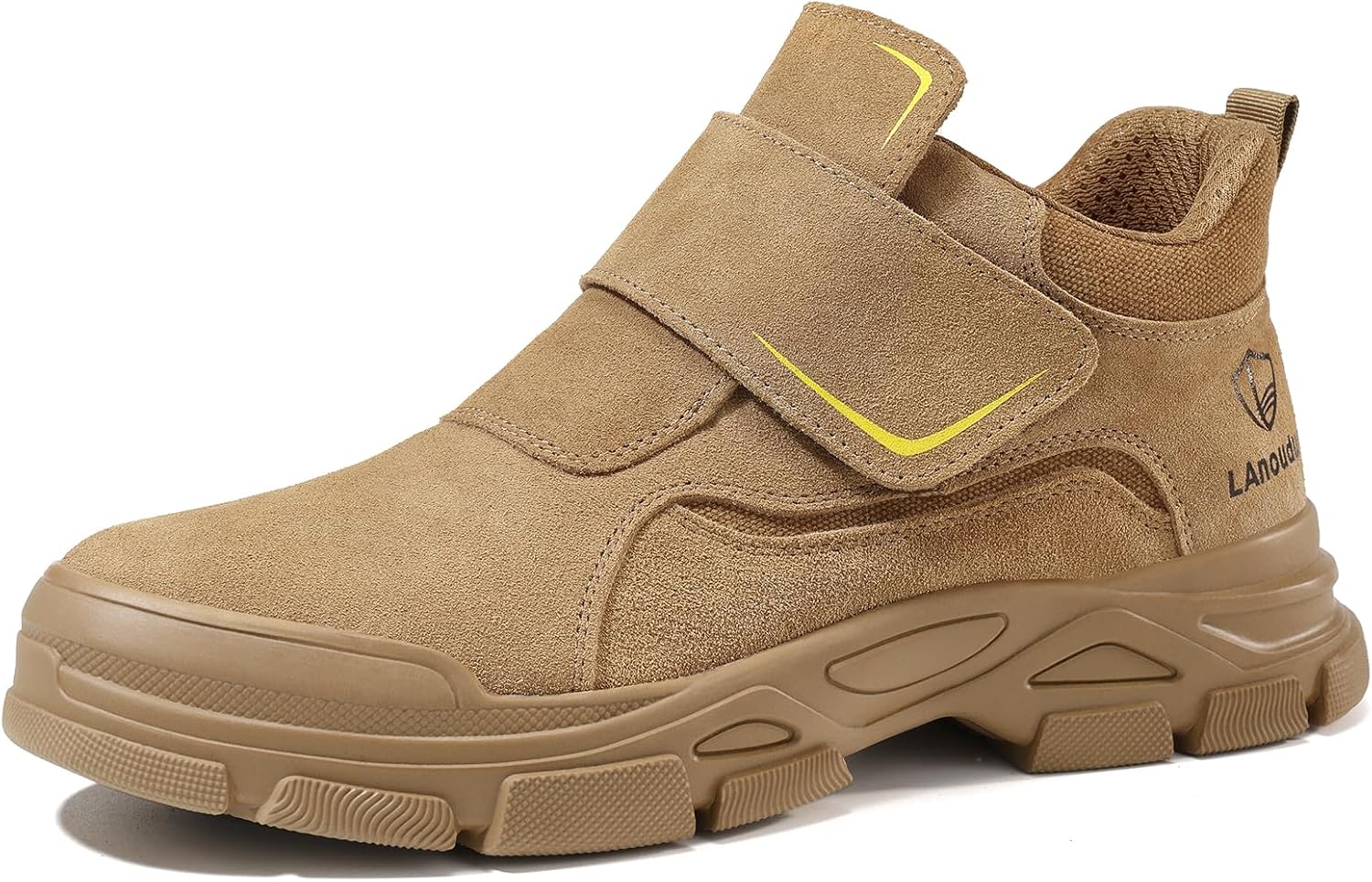 Durable GLANOUDUN Welding Work Boots, Unique Slip-on Steel Toe Men's Shoes, Inde...