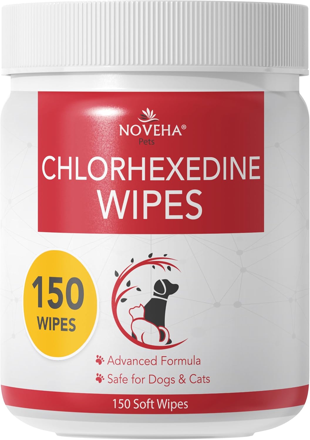 NOVEHA Pet Wipes - Formulated Pet Wipes - for Facial and Finger Folds, Underarms...