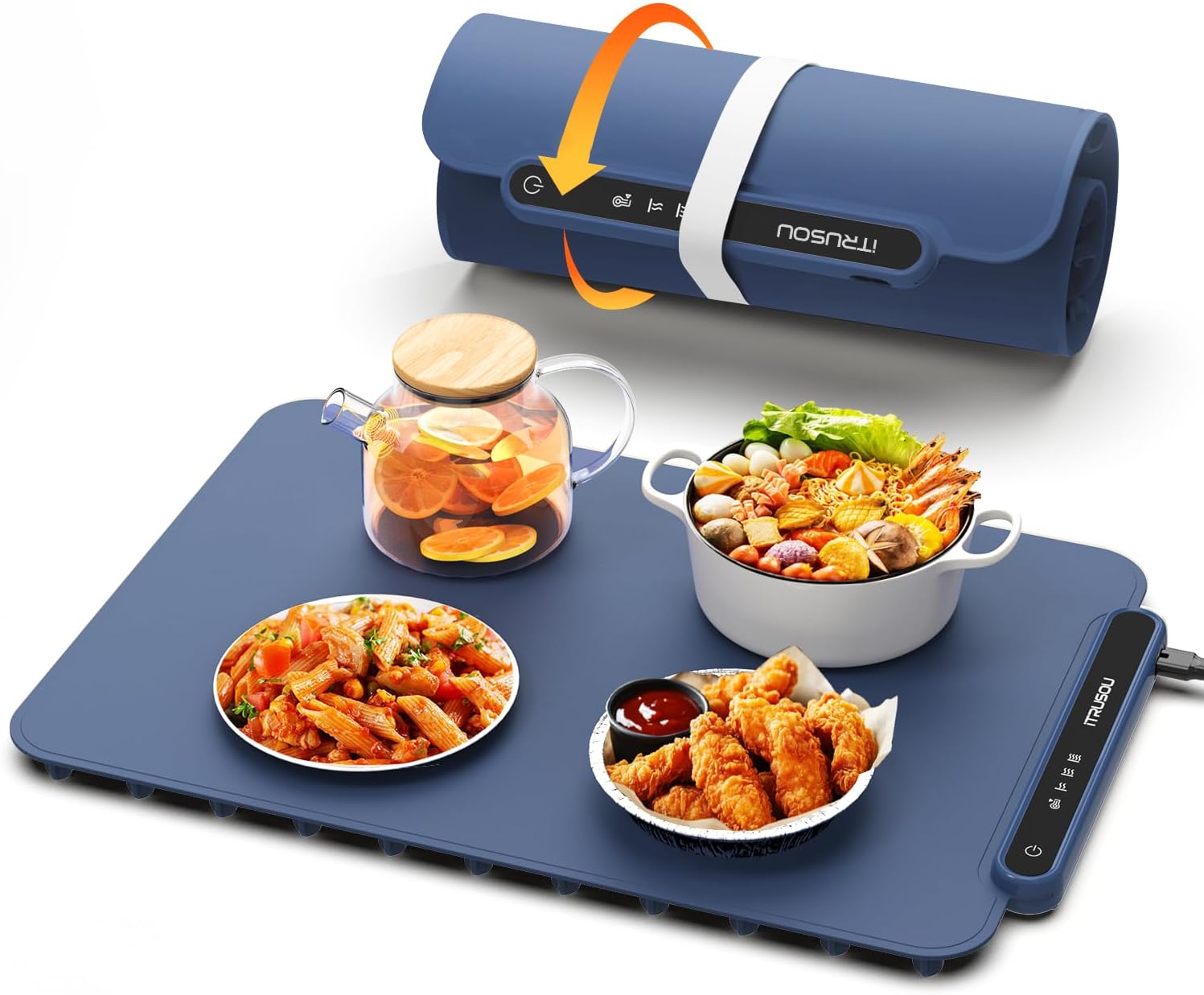 Food Warming Mat, iTRUSOU Electric Warming Tray Full Surface Heating to Keep Foo...