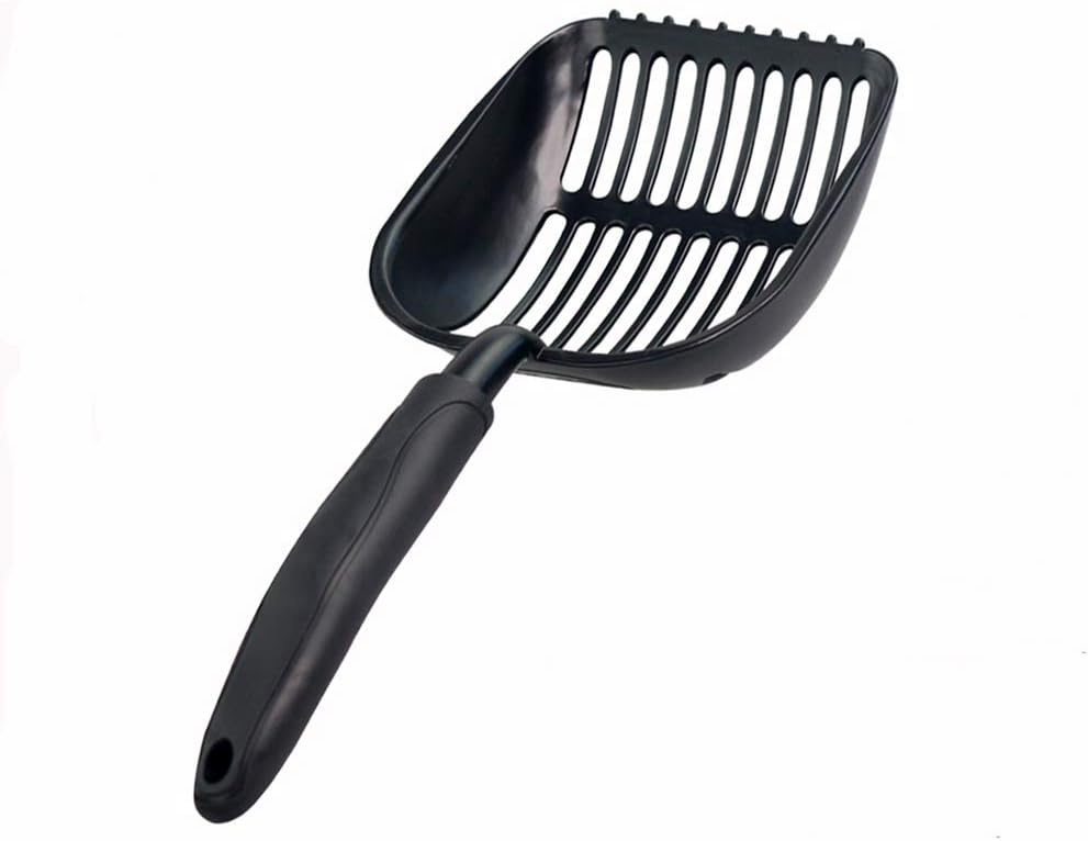 Cat Litter Scoops Latest Update Polishing Metal Cat Litter Scoop with Black, Sol...