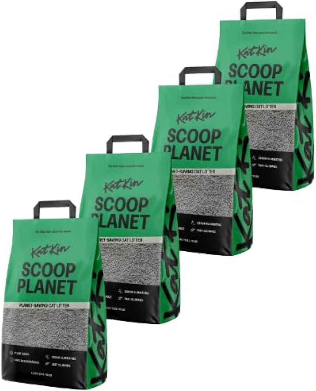 KatKin Scoop Planet Litter (4x4.5kg/12.8L bag): KatKin's upgraded Tofu litter, P...